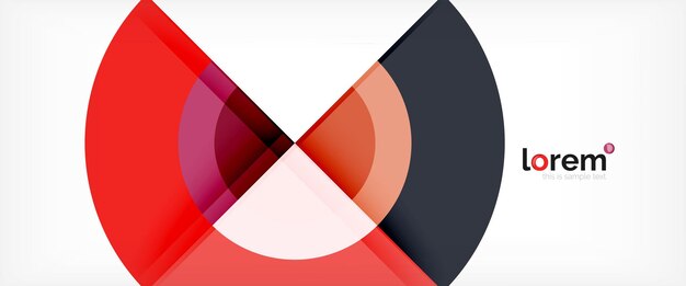 Templata de diseño moderno de fondo geométrico abstracto de círculo
