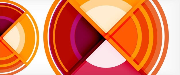 Templata de diseño moderno de fondo geométrico abstracto de círculo