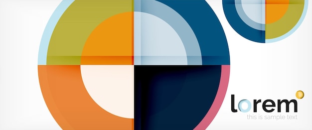 Templata de diseño moderno de fondo geométrico abstracto de círculo