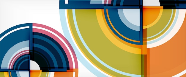 Templata de diseño moderno de fondo geométrico abstracto de círculo