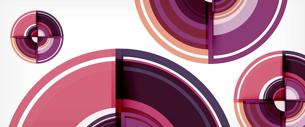 Templata de diseño moderno de fondo geométrico abstracto de círculo