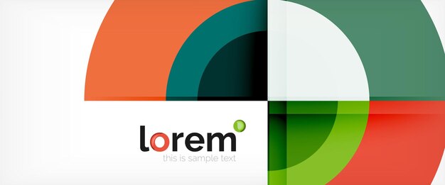 Templata de diseño moderno de fondo geométrico abstracto de círculo