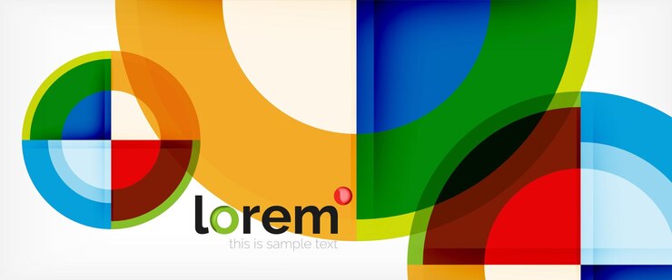 Vector templata de diseño moderno de fondo geométrico abstracto de círculo