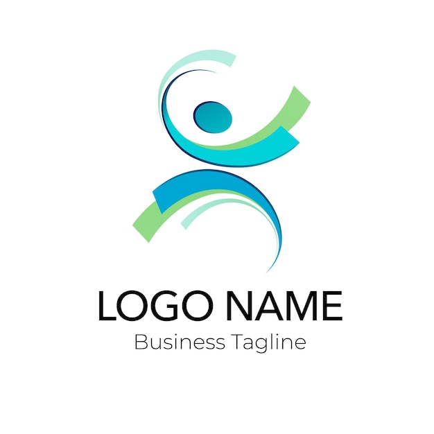Templata de diseño de la organización del campeonato de logotipo deportivo
