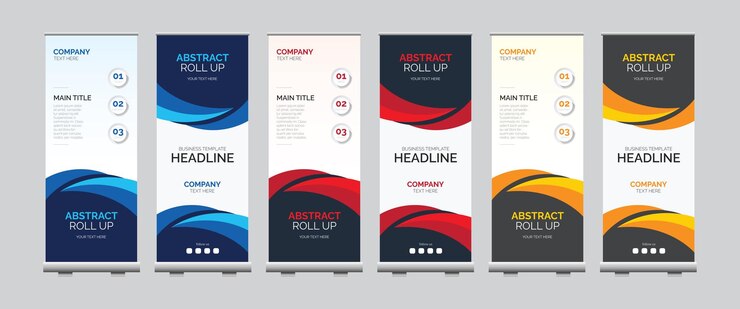 Templata de diseño de pancartas coloridas para negocios corporativos