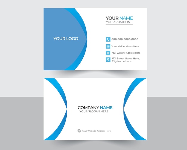 Templata de diseño de tarjetas de visita profesional, elegante y moderna con idea creativa