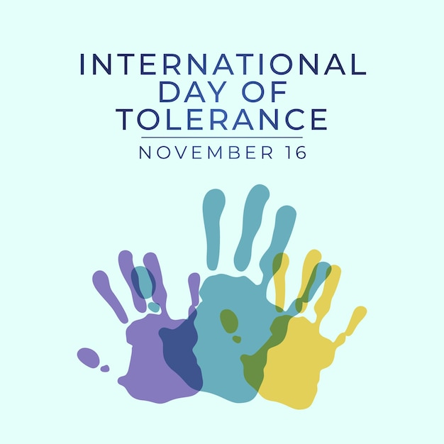 Templata de diseño vectorial para el Día Internacional de la Tolerancia Buena para el uso de la celebración Día Internacional de La Tolerancia Diseño de diseño plano eps 10