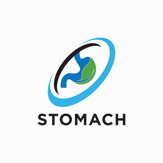 Templata de diseño vectorial de logotipo de cuidado del estómago vectorial símbolo creativo de estómago