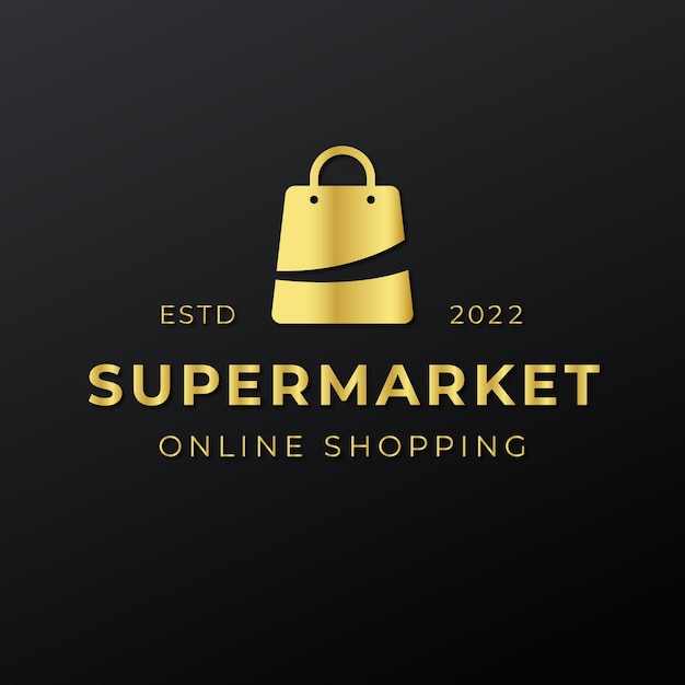 Vector templata de diseños de logotipos de tiendas en línea minimalista naranja logotipo del mercado de enlaces en línea