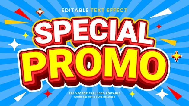 Templata de efecto de texto 3D editable de venta especial