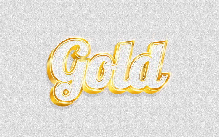 Vector templata de efecto de texto de oro editable