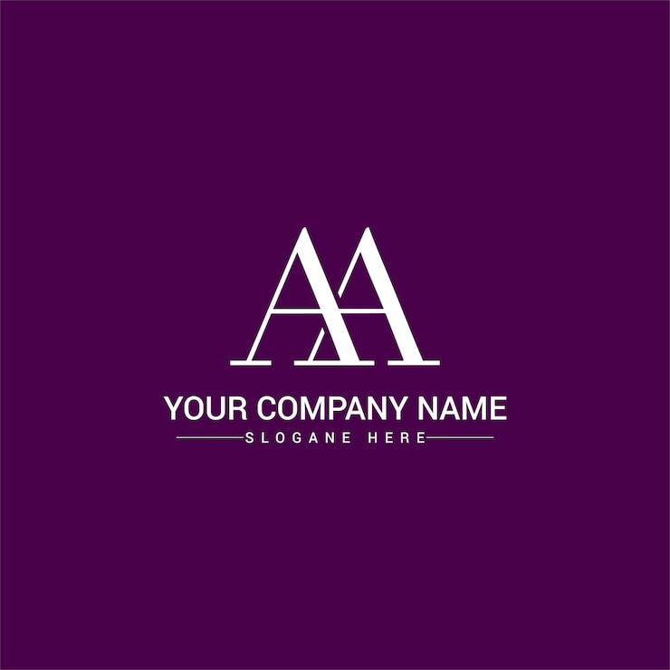 Vector templata de icona de diseño de logotipo de la letra creativa aa monograma