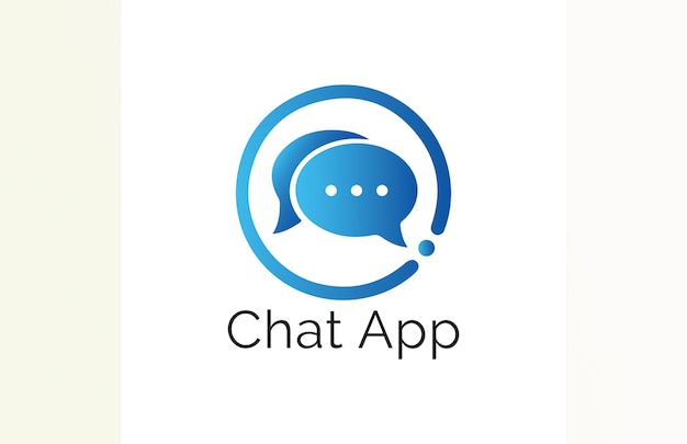 Templata del logotipo de la aplicación de chat.