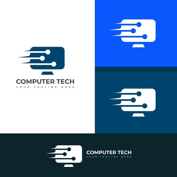 Vector templata de logotipo de tecnología informática diseño de logotipo vectorial de desarrollo de software