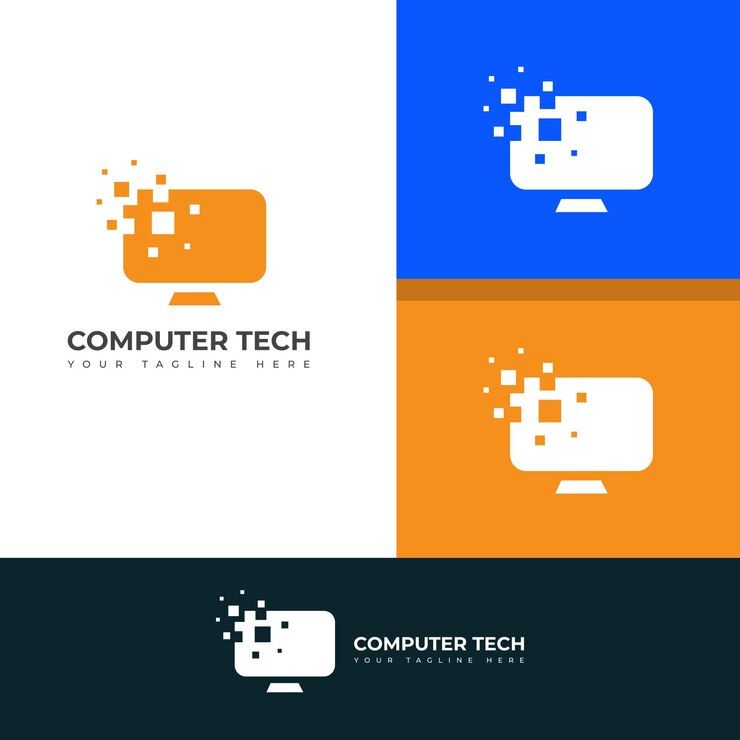 Vector templata de logotipo de tecnología informática diseño de logotipo vectorial de desarrollo de software