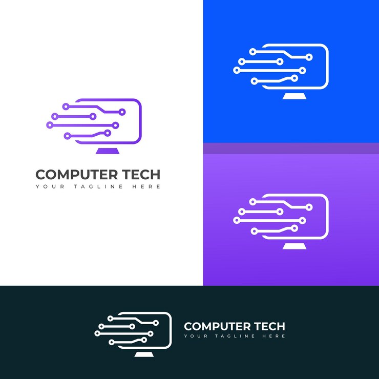 Vector templata de logotipo de tecnología informática diseño de logotipo vectorial de desarrollo de software