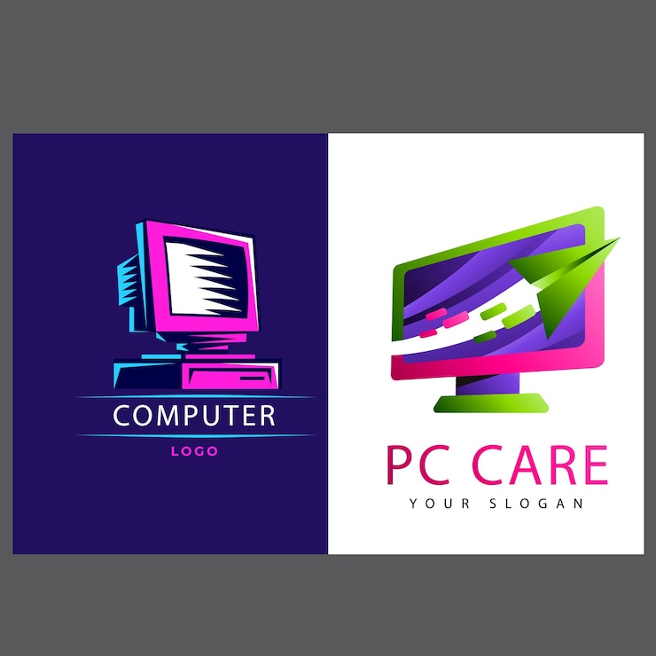 Vector templata de logotipo de tecnología informática diseño de logotipo vectorial de desarrollo de software