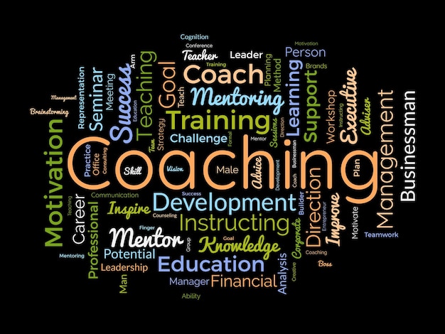 Templata de nube de palabras de entrenamiento Vector de concepto de soporte Tagcloud de fondo