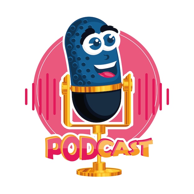 Templata de podcast muy linda Vector