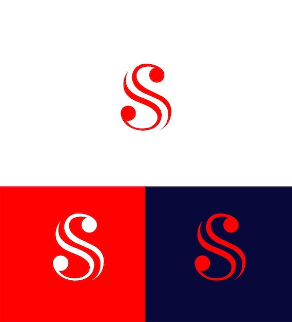 Templata de símbolo de signo de identidad de la letra SS