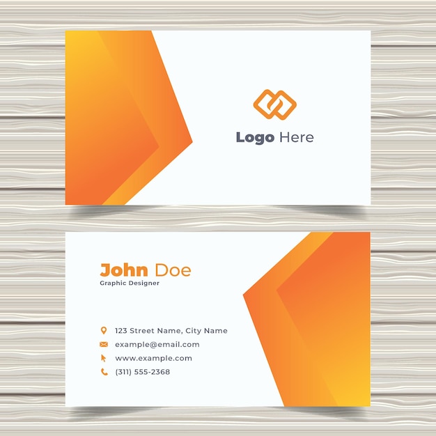 Templata de tarjeta de visita profesional Diseño de tarjeta de impresión de nombre corporativo