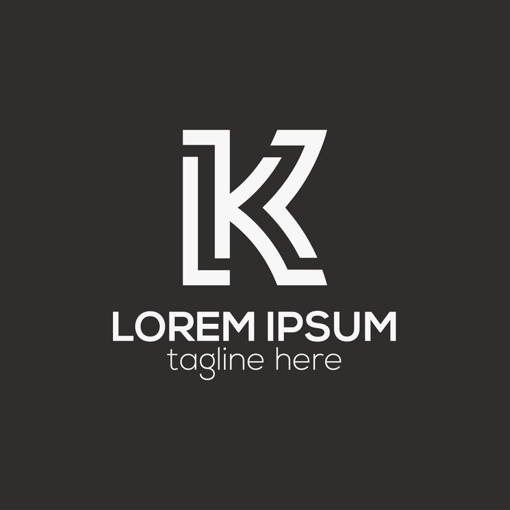 Vector templata de vector aislado de concepto de logotipo de letra k creativa mínima