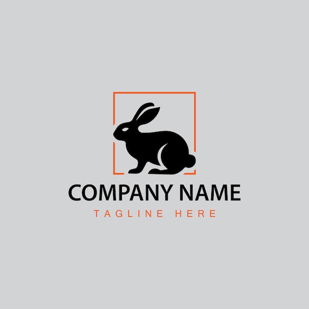 Templata vectorial de diseño creativo del logotipo de la letra R conejo