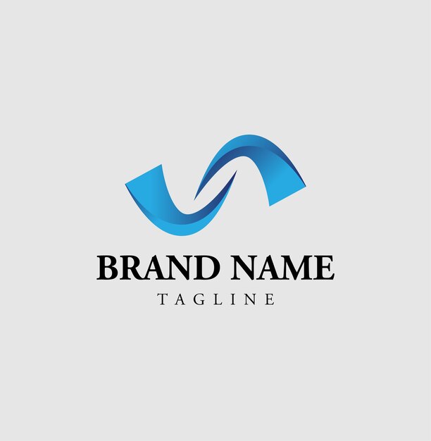 Templata vectorial de diseño de la letra S del logotipo Medios de comunicación Estilo lineal corporativo Logotipo colorido