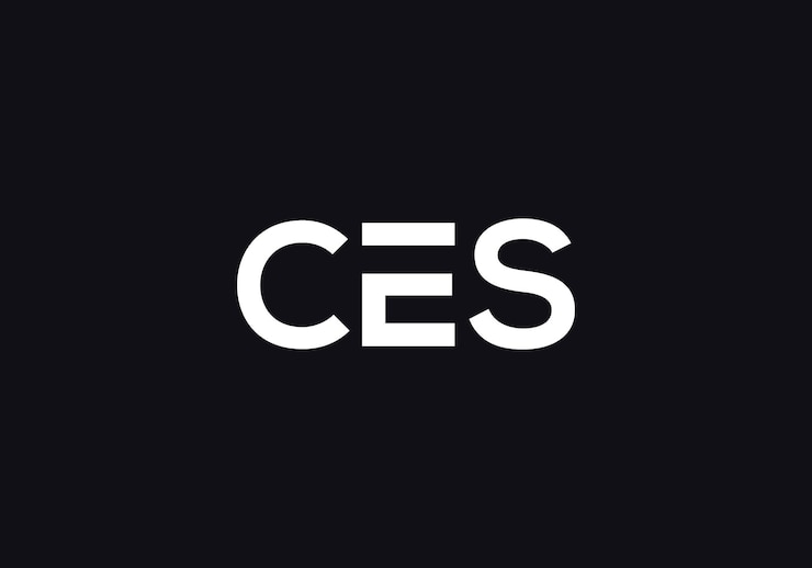 Vector templata vectorial de diseño de letras del logotipo de ces abstracto de letras del logotipo vinculado de ces
