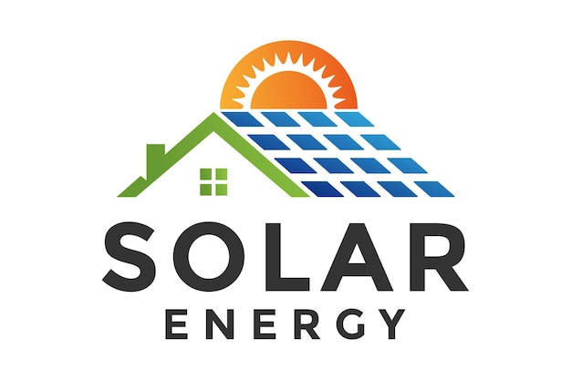 Templata vectorial de diseño del logotipo de la energía solar solar