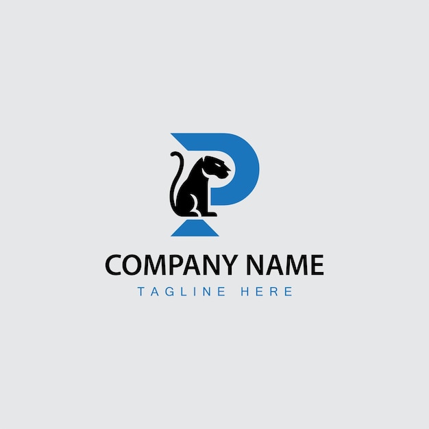 Templata vectorial de diseño del logotipo de la letra L Tiger Predator
