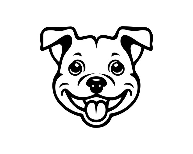 Templata vectorial de íconos de diseño de logotipo de perro
