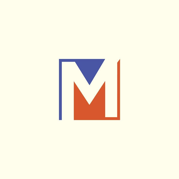 Templata vectorial de la letra M del logotipo creativo Diseño inicial del logotipo de la carta M