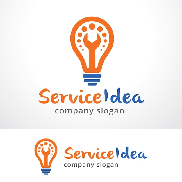 Template de diseño de la idea del logotipo del servicio Vector de diseño del emblema Concepto de diseño Símbolo creativo Icono