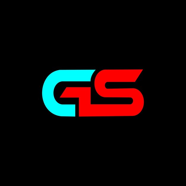 Template de diseño de logotipo inicial de la letra GS Ilustración vectorial