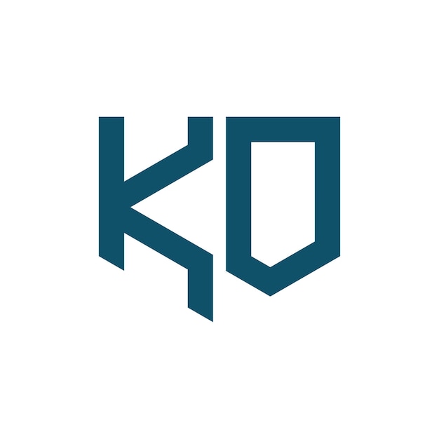 Template de diseño de logotipo de KO House Letter KO Logotipo para la construcción de bienes raíces o cualquier negocio relacionado con la casa