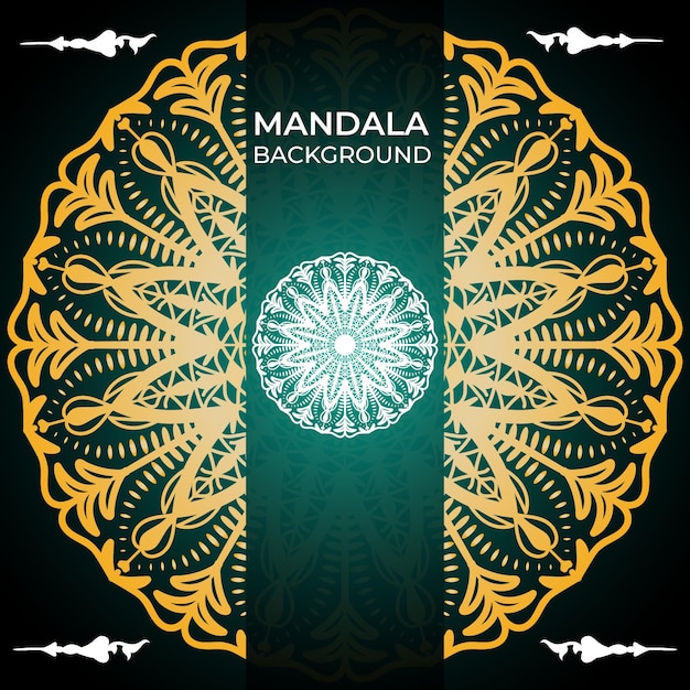 Template de diseño de mandala de lujo de fondo