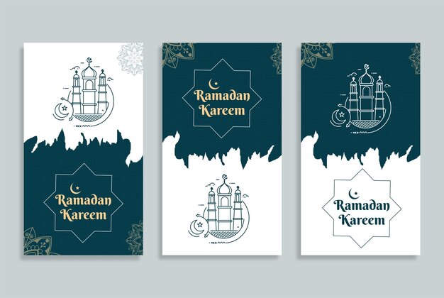 Vector template de diseño de redes sociales islámicas de ramadan kareem