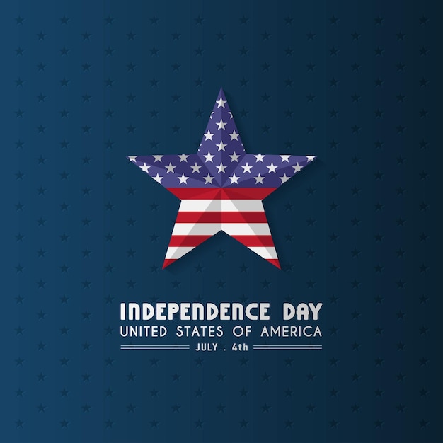 Templato de bandera del Día de la Independencia de los Estados Unidos adecuado para tarjetas de felicitación, carteles, pancartas, etc.