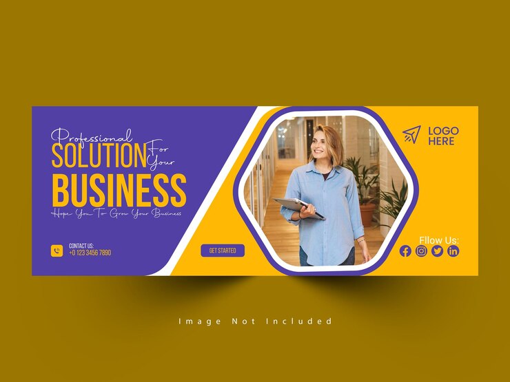 Templato de banner horizontal para conferencias de negocios diseño de banner web