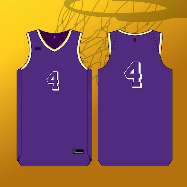 Vector templo de la camiseta de baloncesto