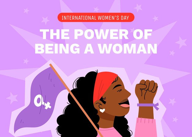 Templo de fondo para el cartel del día de la mujer
