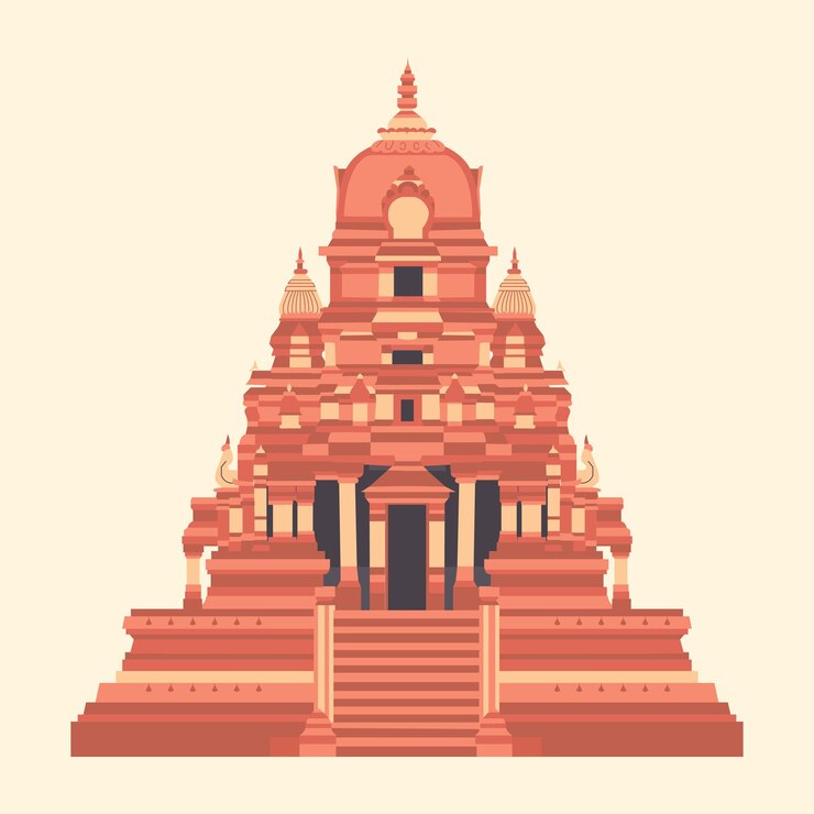 Vector el templo.