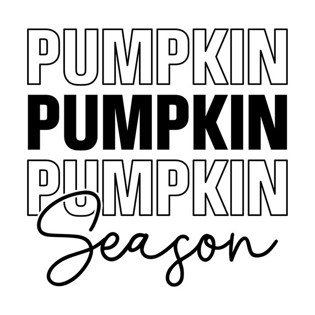 Temporada de la calabaza tipografía diseño SVG