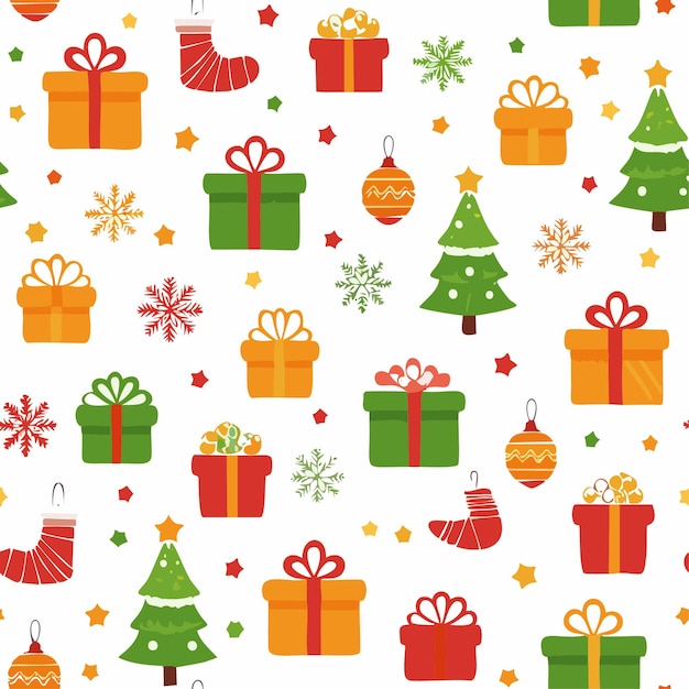 Temporada festiva de invierno vacaciones Feliz Navidad Patrón papel de envoltura Saludo de Navidad Diseño de fondo