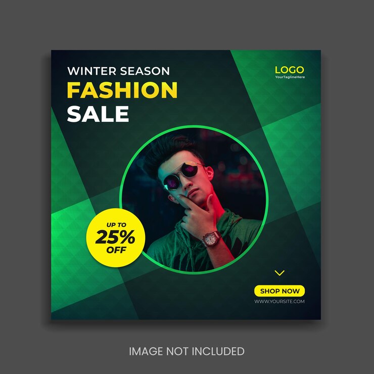 temporada de invierno Venta de moda banner de redes sociales o plantilla de redes sociales o diseño de publicación de Instagram