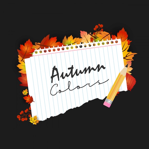 Vector temporada de otoño con diseño creativo