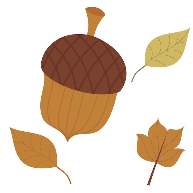 Temporada de otoño y otoño Icono de vacaciones Artes vectoriales Objetos y materiales alrededor de octubre