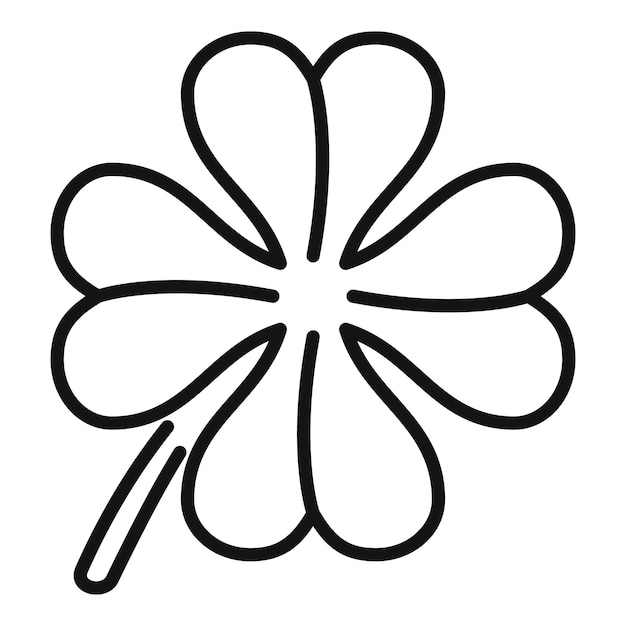 Temporada trébol icono contorno vector Irlanda día día de suerte