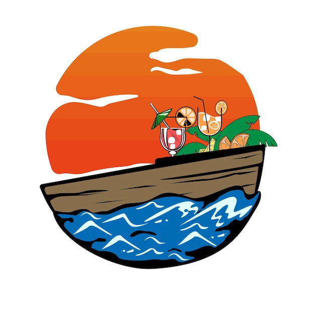 temporada de vacaciones tropicales ilustración vectorial